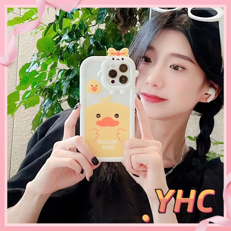Ốp Điện Thoại Hình Chú Vịt Vàng Dễ Thương Cho iPhone 7plus XR 11 13 12 14 Pro Max X XS Max 7 8 6 6s 14 plus - 5031