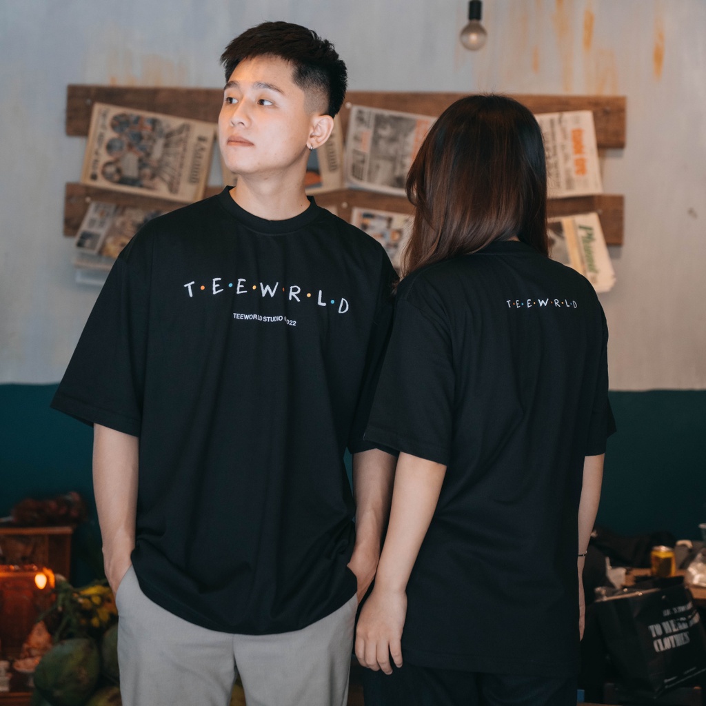 Áo Thun Local Brand Teeworld Friends T-shirt Trắng Đen Nam Nữ Form Rộng Unisex
