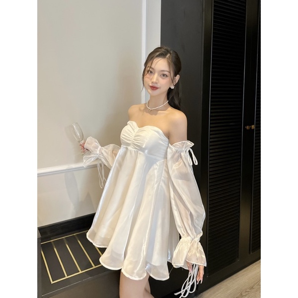 Đầm xoè tay phồng trễ vai tiểu thư Stella Dress - MIDSUMMER