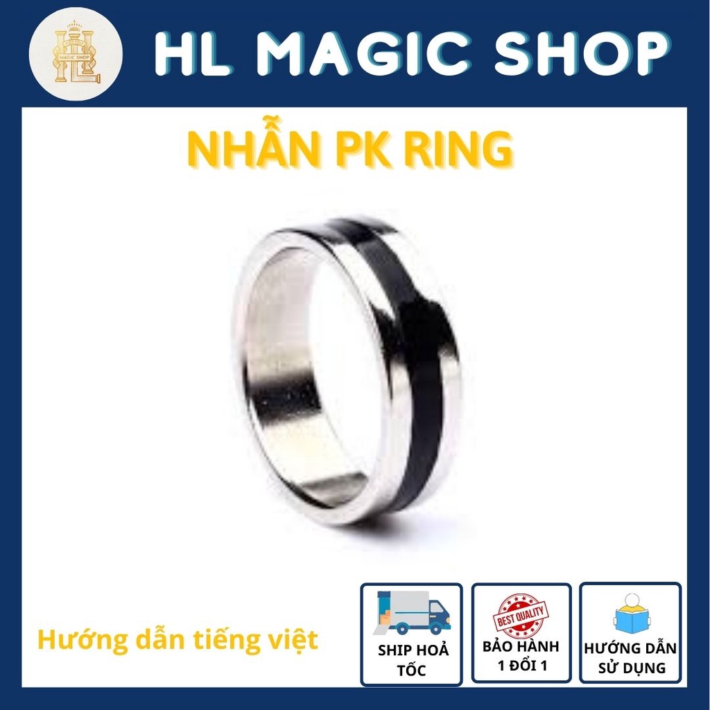 Đồ chơi ảo thuật nhẫn nam châm pk ring viền đen