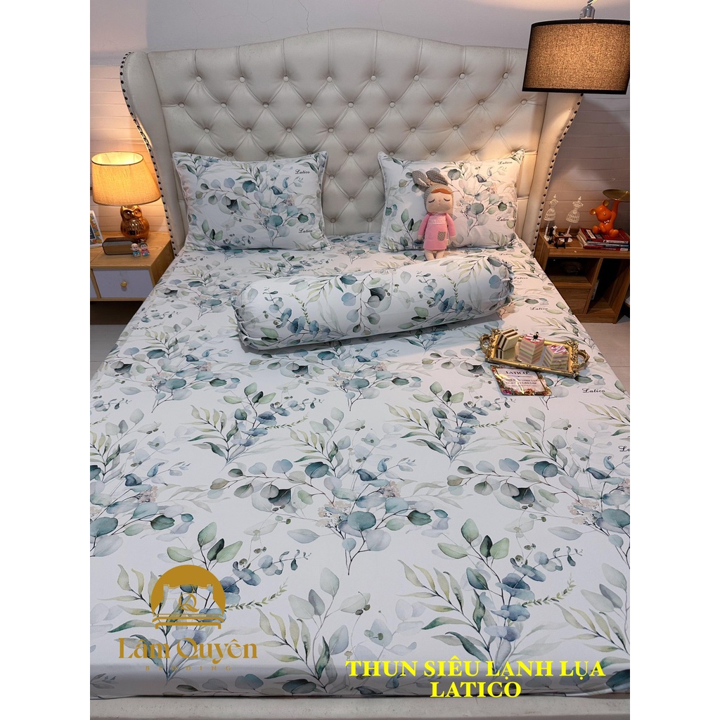 BỘ DRAP THUN SIÊU LẠNH LỤA LATICO THÁI LAN CAO CẤP MỚI (ÔM KHOÁ KÉO)