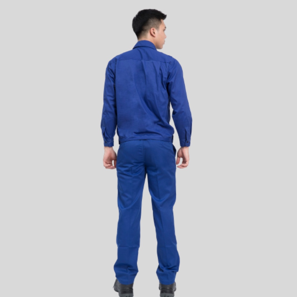 Đồ Bảo Hộ Lao Động Công Nhân Nam Nữ Màu Xanh Dương Vải Kaki Đủ Size