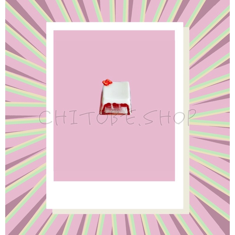 Keycap resin, panna cotta nút bàn phím dễ thương