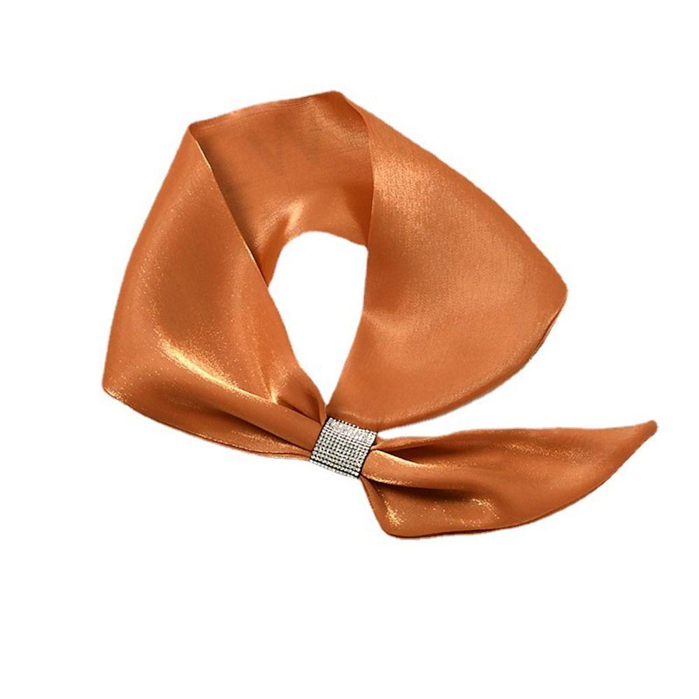 FORBETTER Khăn Choàng Lụa Satin Màu Trơn Sang Trọng Cho Nữ