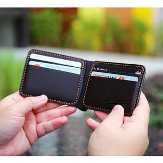 [No Box ] Ví Da Nam Mini Da Bò Thật Nhập Khẩu May Thủ Công Thời Trang Cao Cấp BB28 - BH 12 Tháng