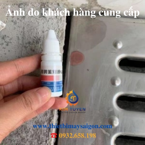 Dung dịch thử inox 304 và inox 201  biết kết quả trong sau 5 giây