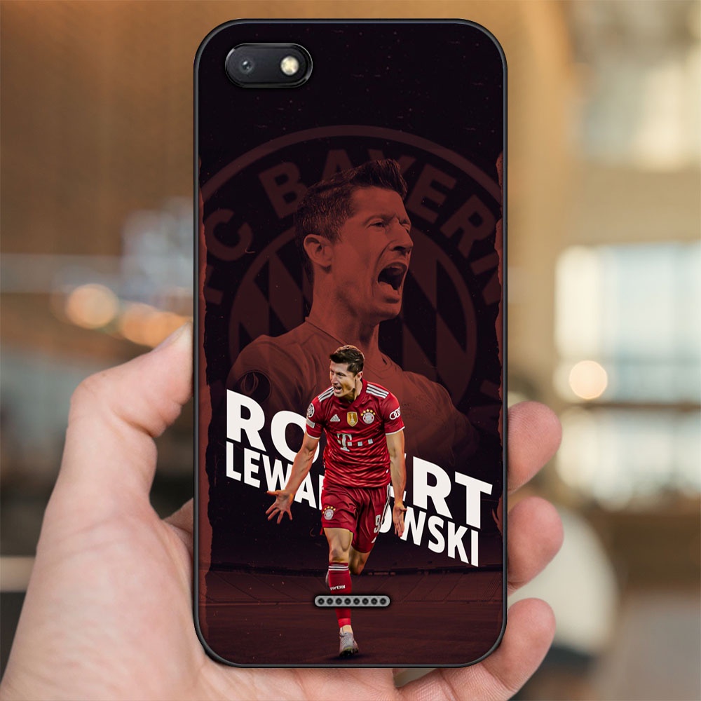 Ốp lưng Xiaomi Redmi 6A viền đen in hình Lewandowski Barcelona Bayern Munich