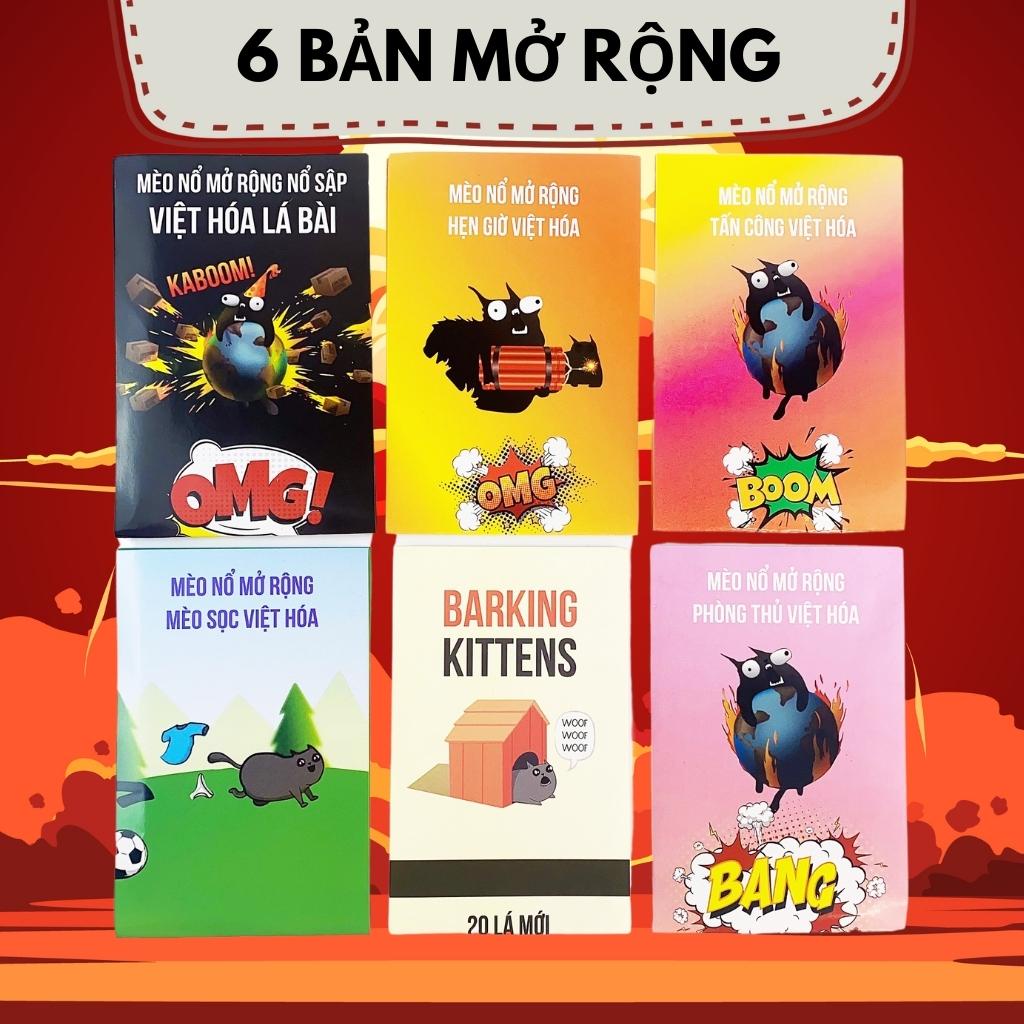 Bộ Boardgame Mèo Nổ Exploding Kittens 6 bản mở rộng Việt hóa