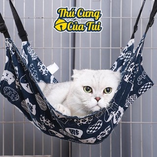Võng treo lông chuồng cho thú cưng chó mèo vải canvas - Thú cưng của tui