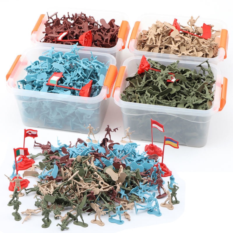Mô Hình Đồ Chơi Người Lính Chiến Tranh Bằng Nhựa Nhiều Màu Sắc Dễ Thương Cho Bé