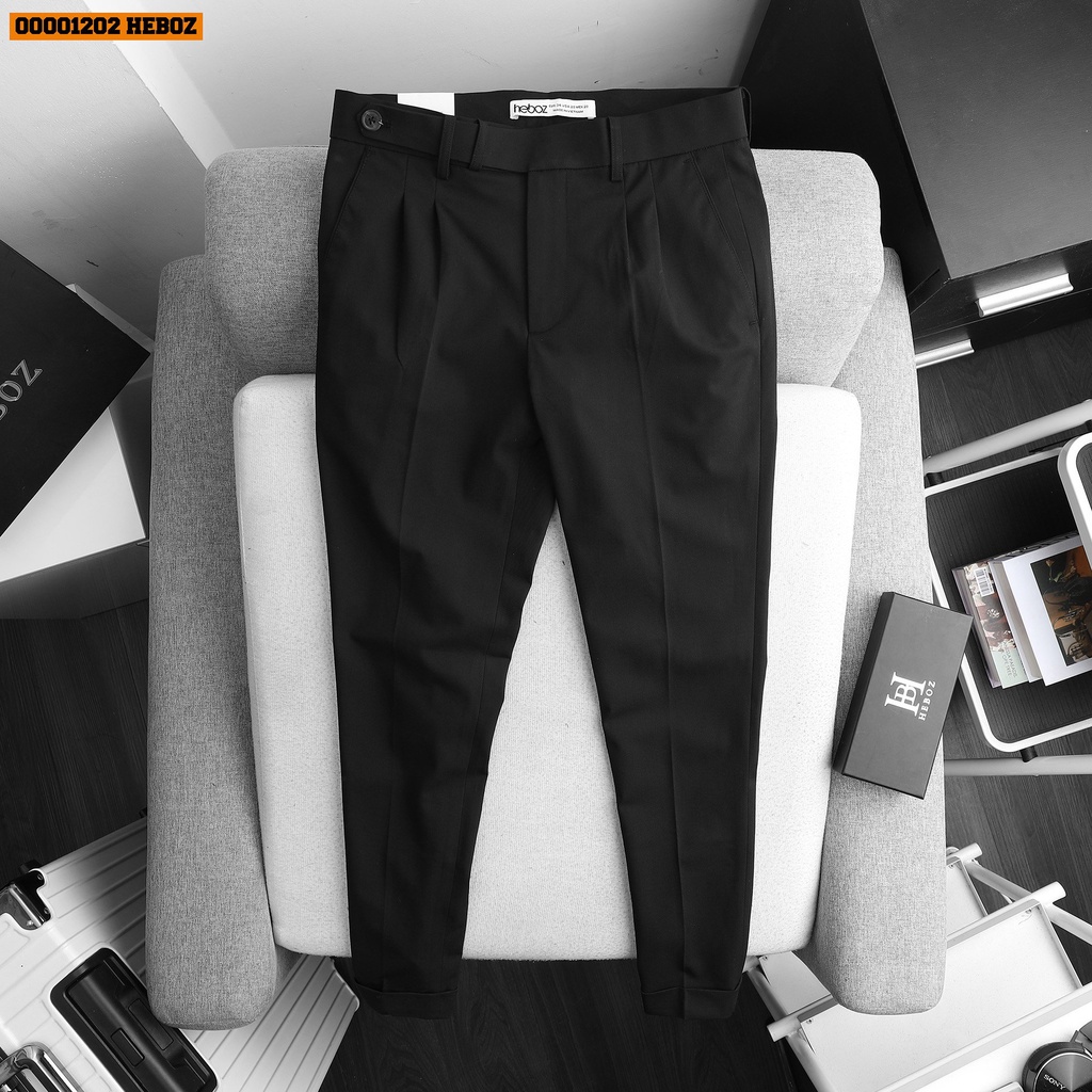 Quần tây waistband Heboz 4M chất vải cotton basic cao cấp - 00001202