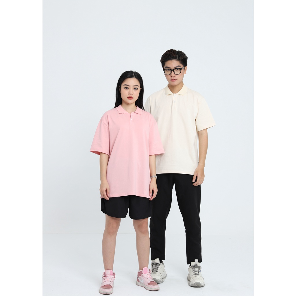 Áo polo trơn form rộng cotton PLT01 Miucho cổ trụ in basic | BigBuy360 - bigbuy360.vn