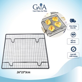 Rack Hong Bánh / Lưới Hong Bánh Màu Đen Sơn Tĩnh Điện KT 26x23x3cm