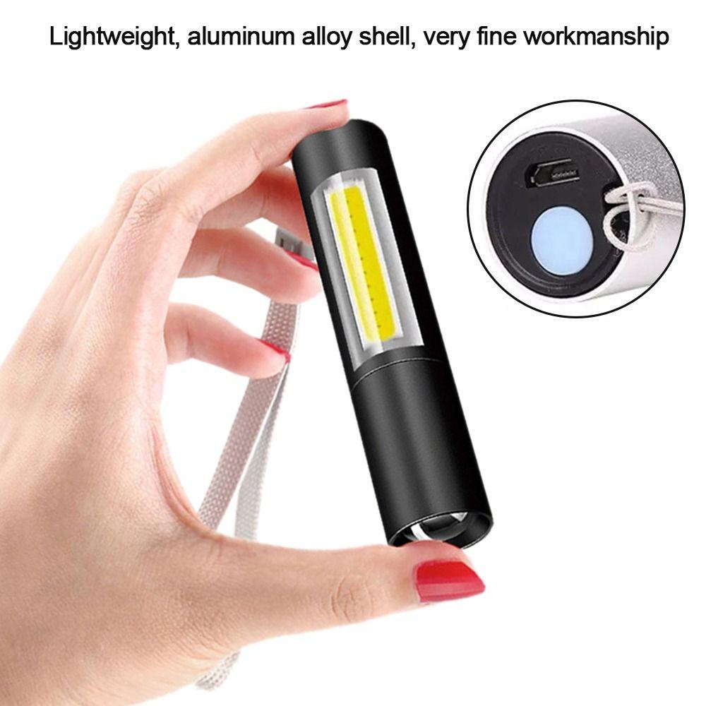 Đèn Pin LED Mini Sạc USB Chống Thấm Nước