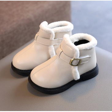 Boot bé gái - Giày cổ cao da mềm quai dán cao cấp cho bé gái từ 1-6 tuổi