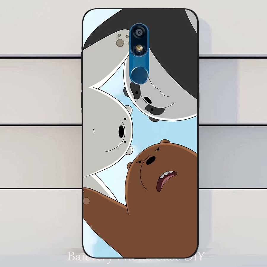 Ốp Điện Thoại Silicon Góc Vuông Hình Gấu Cho LG X4 2019 LG K40 LG K12 + K12 Plus 5.7