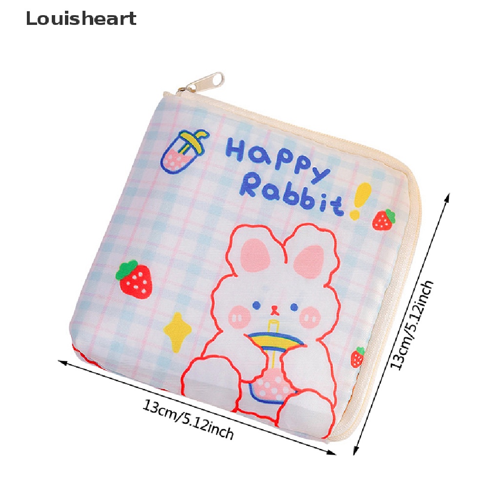 Louisheart Túi Đựng Khăn Giấy Vệ Sinh Mỹ Phẩm Tiền Xu Họa Tiết Tampon Hoạt Hình Di Động Tiện Lợi Du Lịch TFG