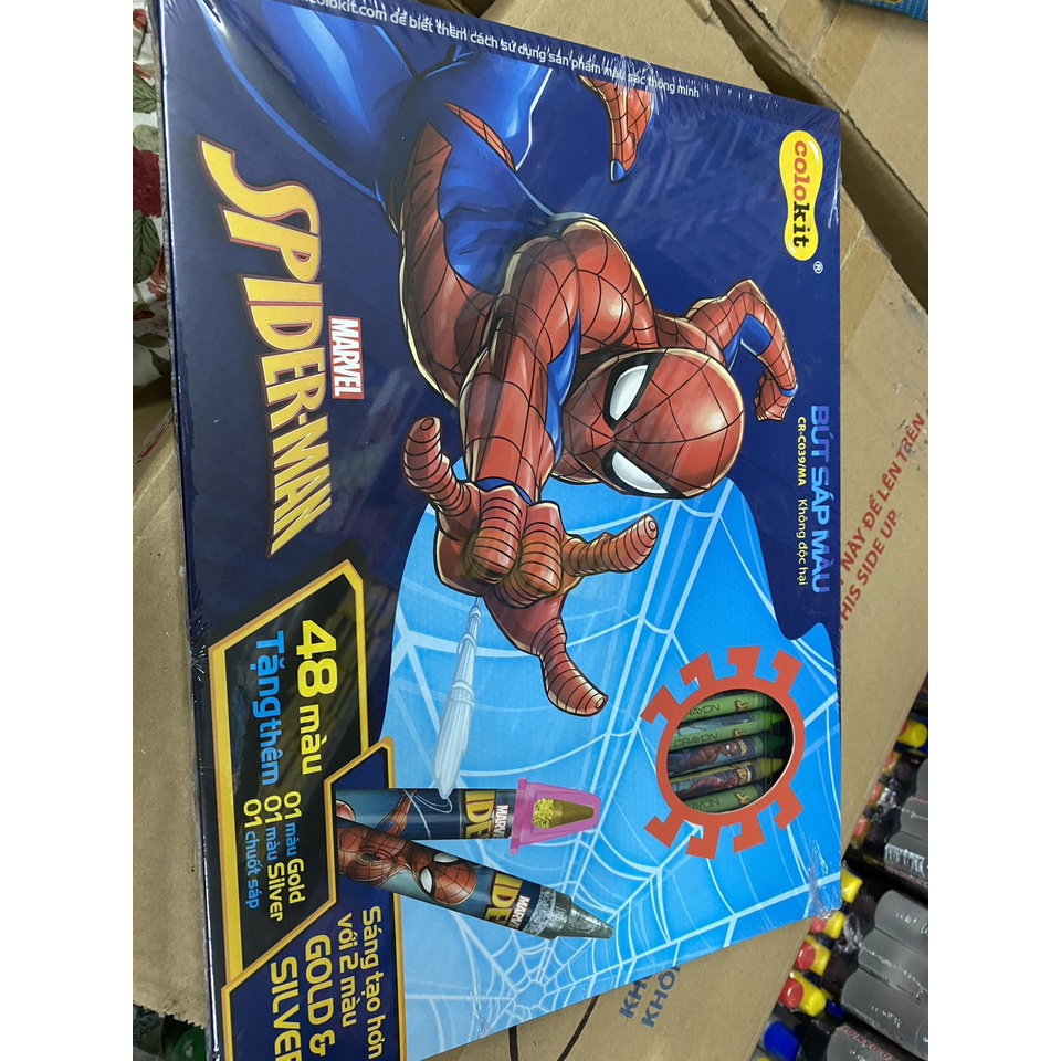 Bút màu sáp Spider Man 50 màu Colokit CR-C039/MA