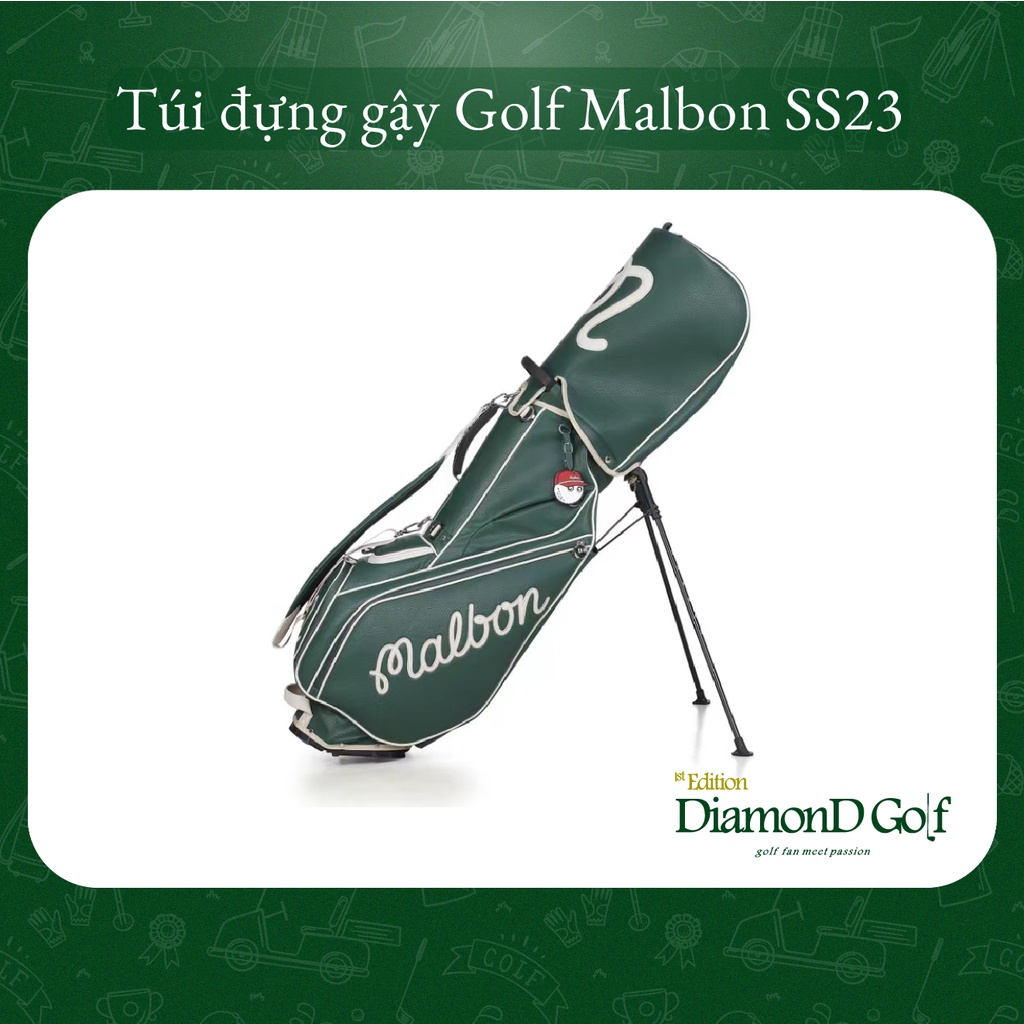 Túi đựng gậy Golf cao cấp 2 loại nắp Malbon Hàn Quốc 2023