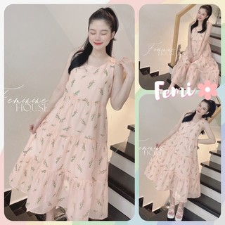 Đầm Hoa Nhí, váy suông hoa nhí, đầm xuông hoa, váy maxi hoa xinh