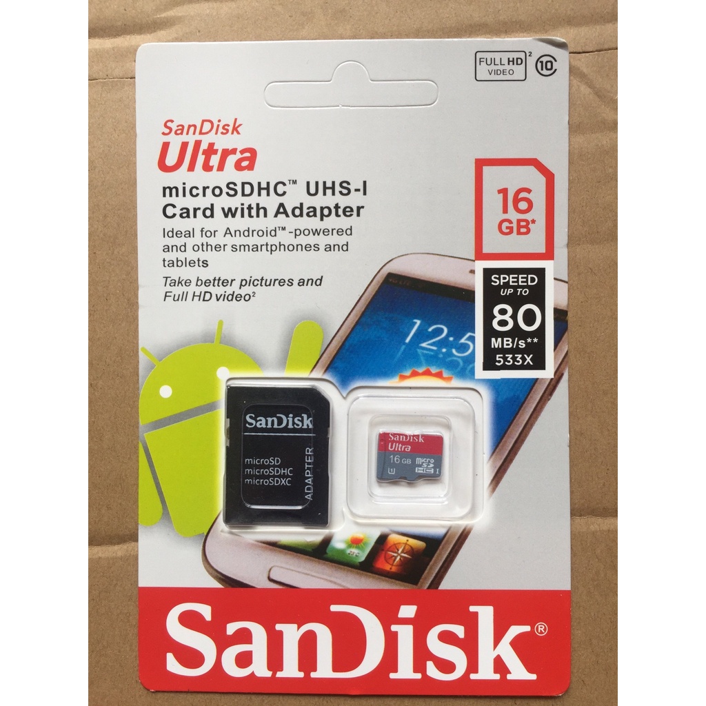 Thẻ nhớ sandisk 64GB /32Gb Dùng Cho Điện Thoại, Máy Ảnh -Thẻ Nhớ Tốc Độ Cao Class 10 Ultra 667x 100MB/s (Bảo Hành 5 năm) | BigBuy360 - bigbuy360.vn