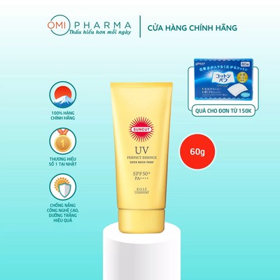 Tinh Chất Chống Nắng Kosé Suncut Perfect UV Protect Esscence Super Waterproof SPF50 PA+++ 60g và 110g, 120g