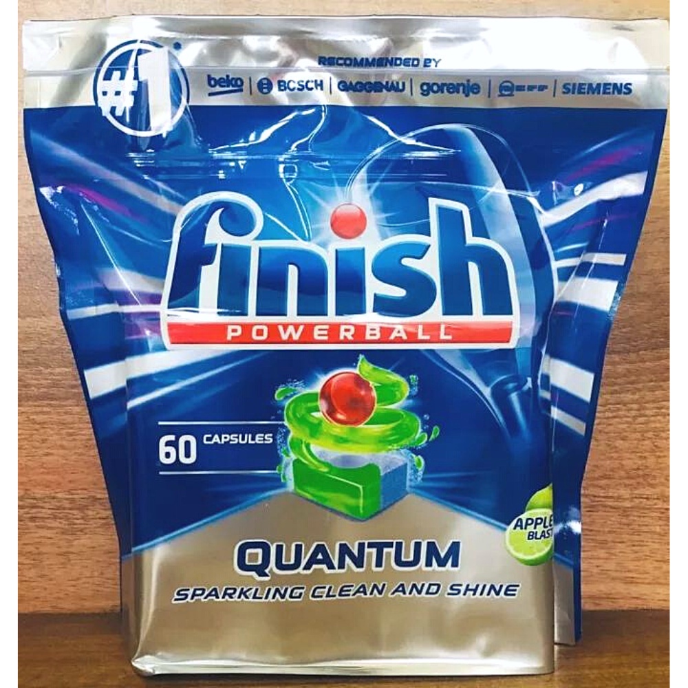 Viên rửa bát Finish Quantum max 60 viên hương Táo
