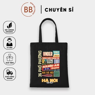 Túi tote đen đi học giá rẽ vải canvas  HÀ NỘI _ SÀI GÒN  phong cách hàn quốc