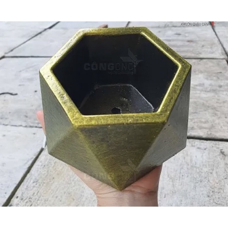 Khuôn chậu lục giác mini 9cm