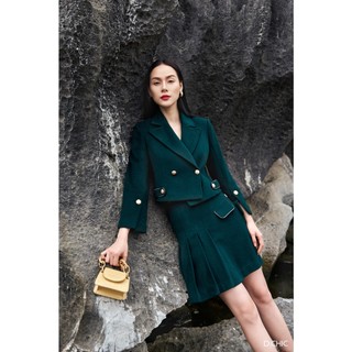 Chân váy dạ xếp ly 1 bên D.CHIC MS: 380400