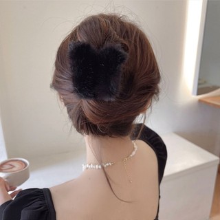 Kẹp Tóc Bướm / Cá Mập Phủ Lông Thời Trang Hàn Quốc