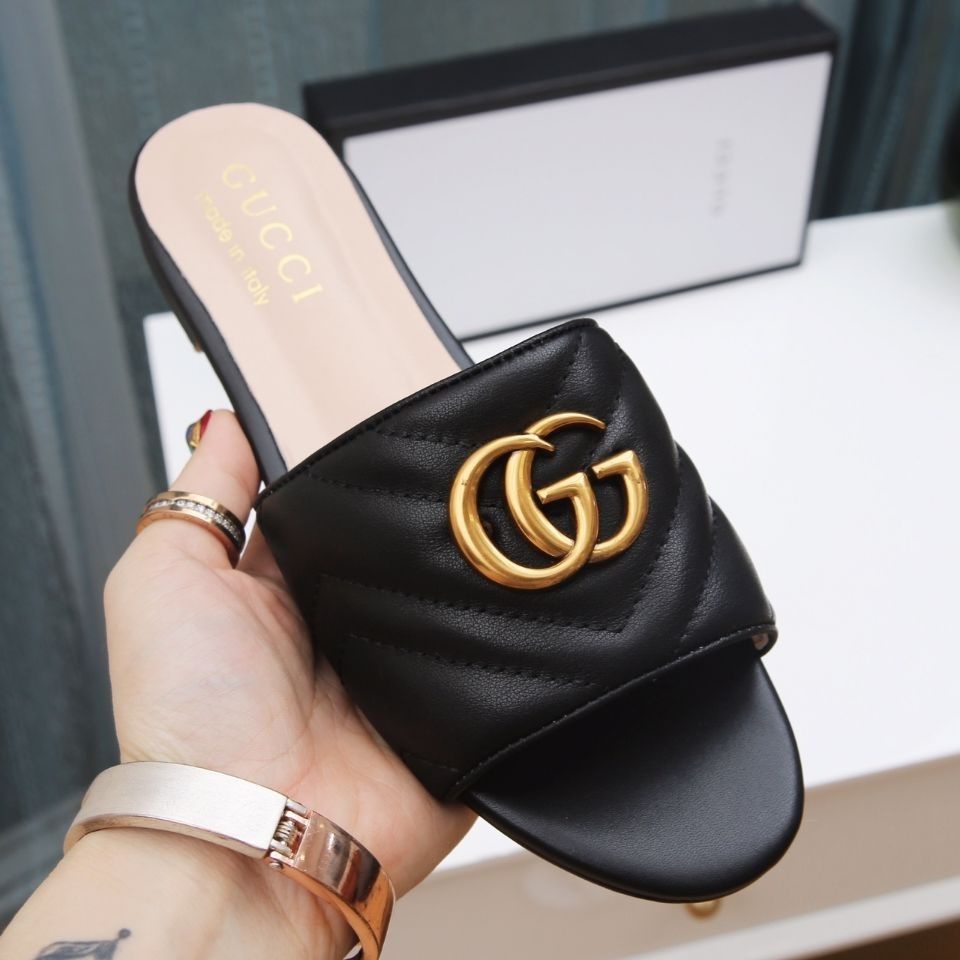 Dép Sandal Da In logo 22ss Thời Trang Cho Nữ