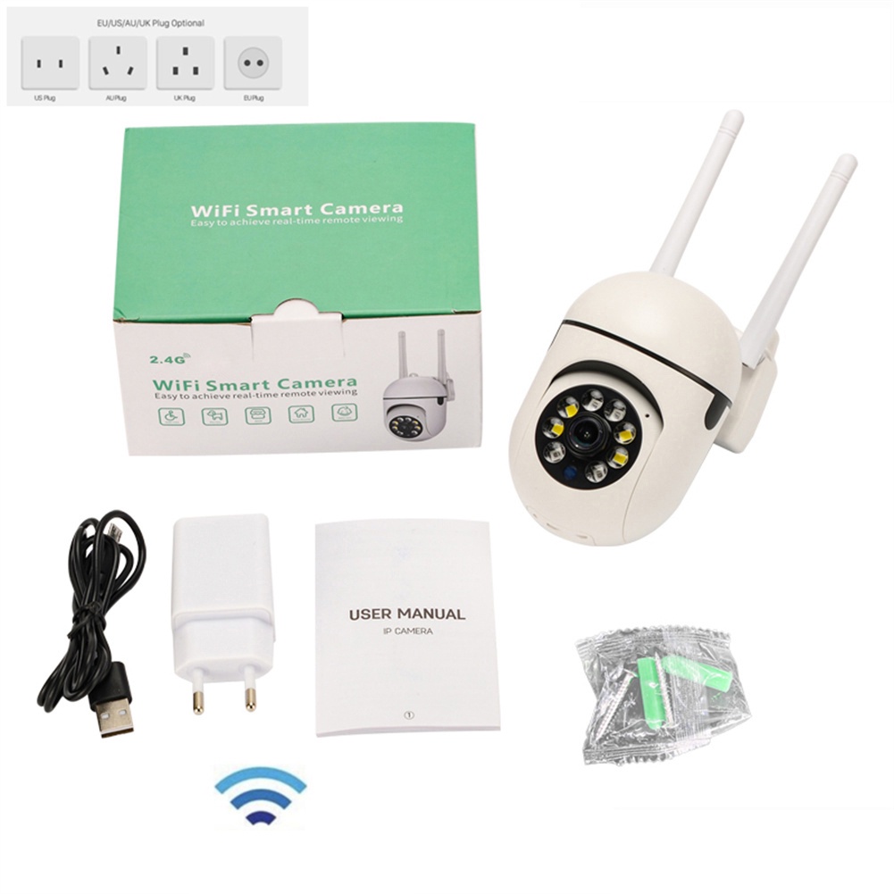 Camera Ip Wifi 1080P Hd 4x Zoom Camera Giám Sát Ngoài Trời Màu Tầm Nhìn Ban Đêm Ai Con Người Phát Hiện Camera An Ninh Mini camera
