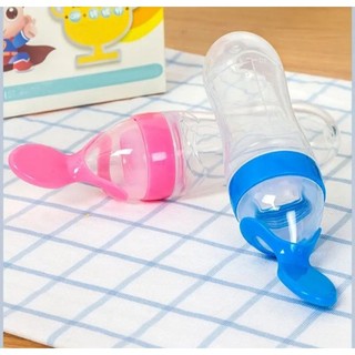 Bình thìa ăn dặm silicon 90ml siêu mềm cho bé