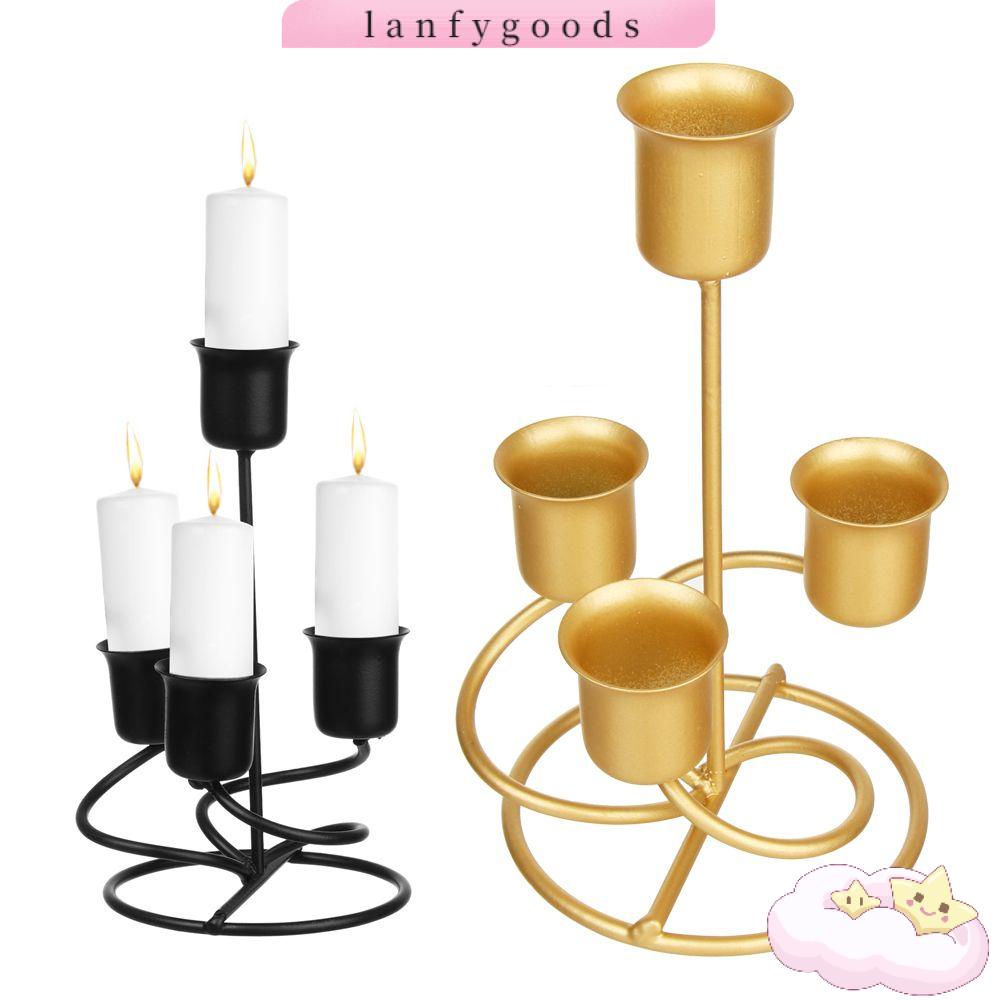 Đế Nến Màu Đen Dùng Trang Trí Tiệc Cưới|Giá Đỡ Đèn Cầy Bằng Kim Loại Thiết Kế Độc Đáo Tiện Dụng