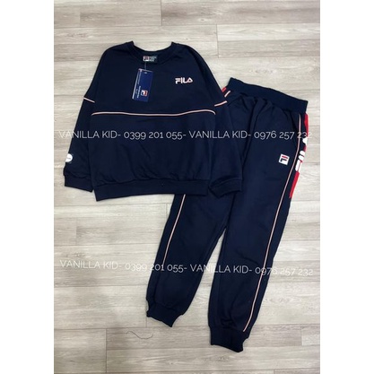 Bộ nỉ da cá fillaa xanh than