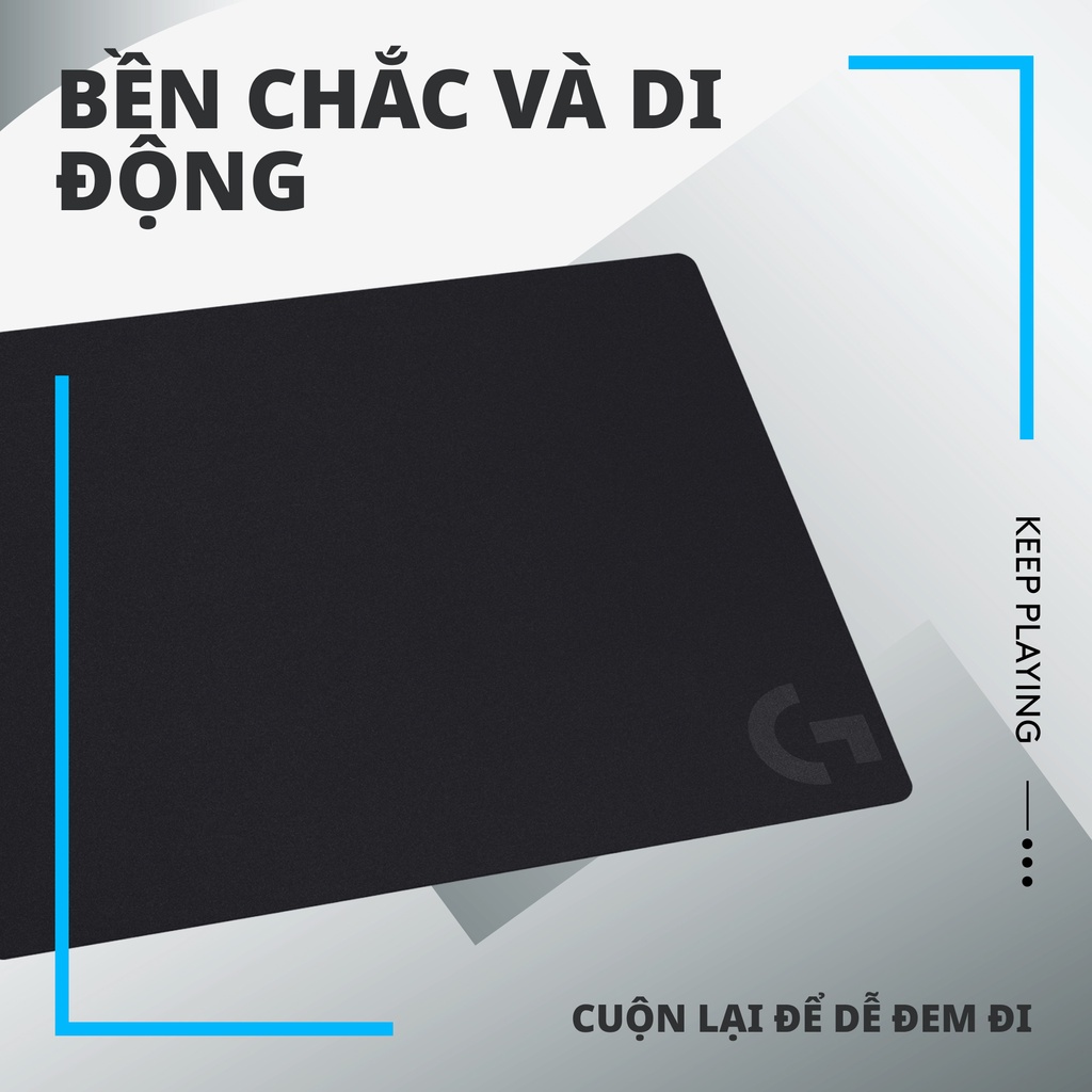 Bàn di chuột chơi game Logitech G240 - Bề mặt vải, ma sát tốt, chống trượt, kích thước 340x280x1 (mm)