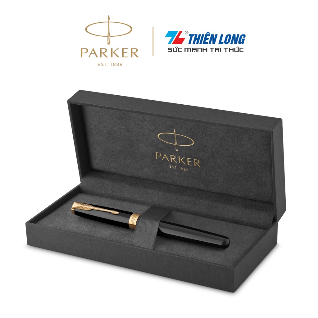 Bút lông bi cao cấp Parker Sonnet X-Black GT TB-1950787 Mạ Vàng 18K