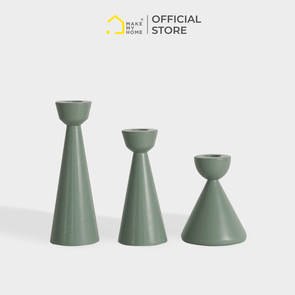 Chân Đế Nến Gỗ LUNG LINH Phong Cách Vintage Cổ Điển Thích Hợp Trang Trí Decor Noel, Chụp Ảnh Make My Home
