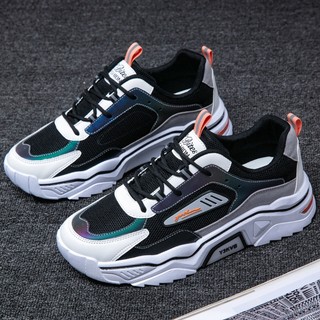 Giày Thể Thao Nam Đế Cao TT17 Cổ Lửng Màu Đen Cam
