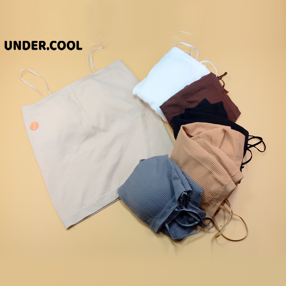 Áo Hai Dây UNDERCOOL Gân Tăm Mềm Mịn Co Giãn Sang Chảnh Sexy