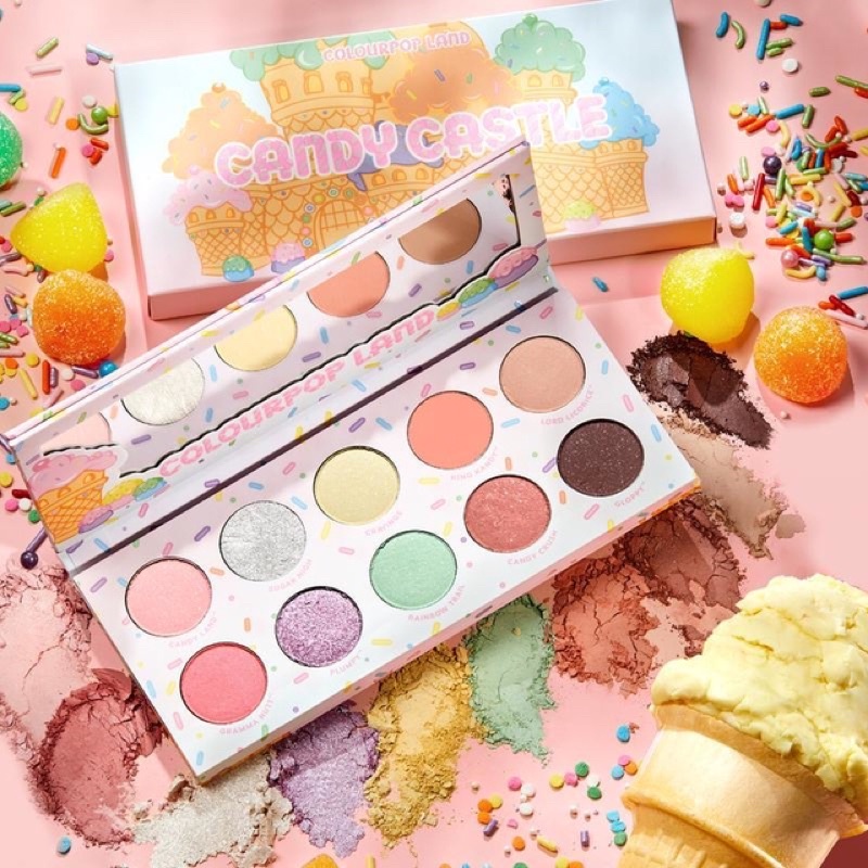 Bảng phấn mắt tone Pastel xinh xắn Colourpop Candy Castle 10 ô