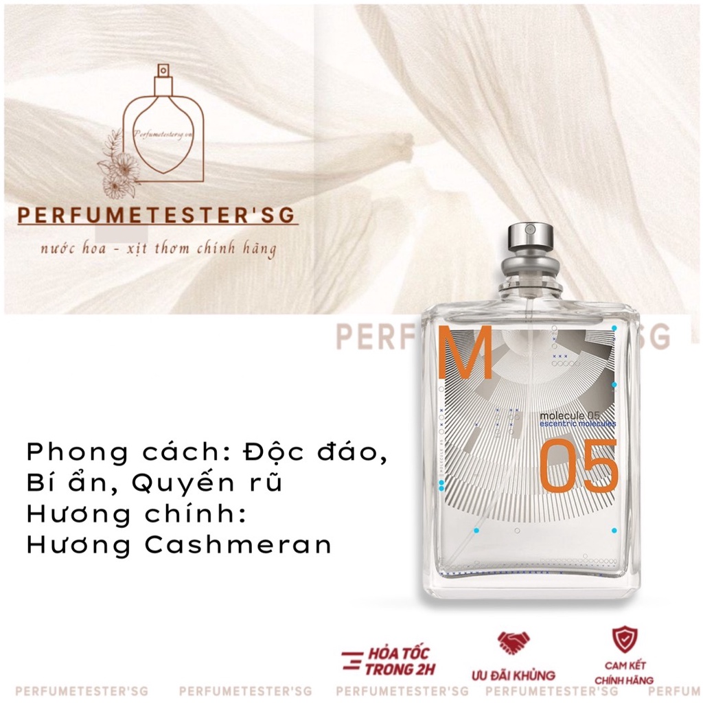 [ᴀᴜᴛʜᴇɴᴛɪᴄ] Nước hoa unisex  Escentric Molecules Molecule 05 -𝒑𝒆𝒓𝒇𝒖𝒎𝒆𝒕𝒆𝒔𝒕𝒆𝒓