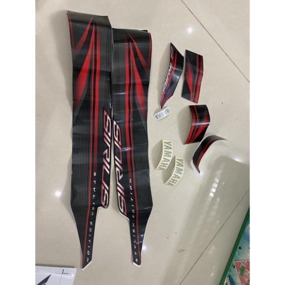 DECAL PVC 5 LỚP CHẤT LƯỢNG CAO Tem rời Sirius đỏ đen 2017 hàng 3 lớp cao cấp.