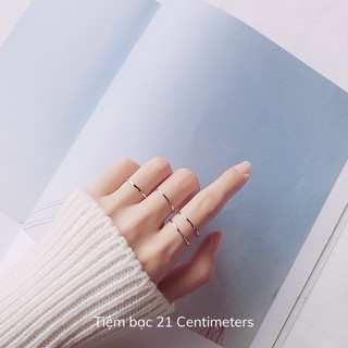 Nhẫn bạc Simple Nhẫn bạc Tiệm bạc 21Centimeters