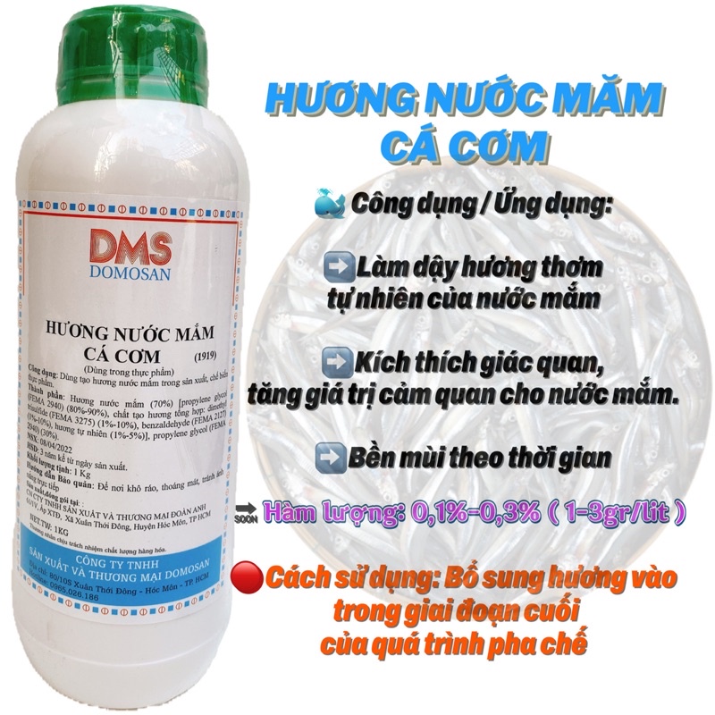 30ml HƯƠNG NƯỚC MẮM CÁ CƠM DÙNG LÀM GIÒ CHẢ, NƯỚC MẮM