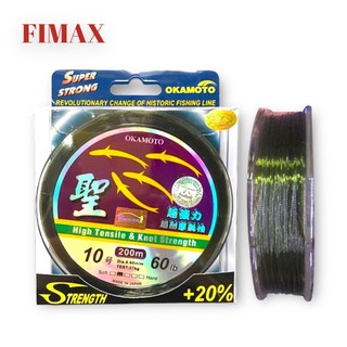 Dây câu cá OKAMOTO Nhật Bản, 250m, tải cá 18kg-25kg, cước câu cá siêu bền, FIMAX