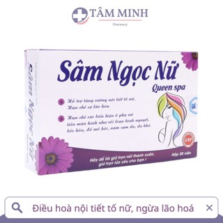 Sâm ngọc nữ queen spa tăng nội tiết tố nữ, giảm nám, sạm da, tăng cường sinh lý nữ 30 viên/ hộp
