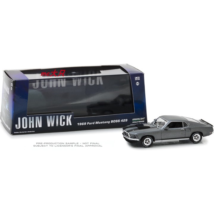 Xe Hơi Ford Mustang BOSS 429 1969 Màu Xanh Lá Nhạt Tỉ Lệ 1: 43
