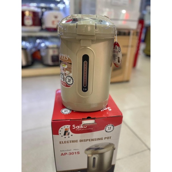 Bình Thuỷ Điện Saiko Dung Tích 3L-Có Đèn Báo Và Tự Động Ngắt Khi Sôi